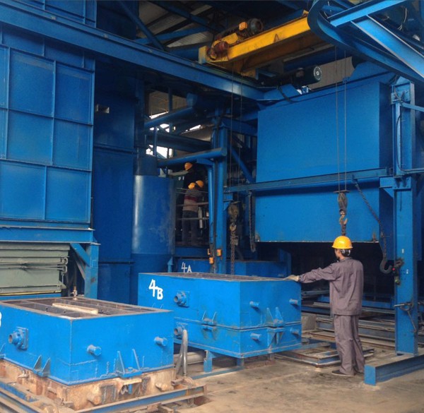 真空铸造车间一角